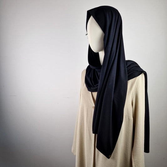 Hijab jersey premium 100% bambou Black