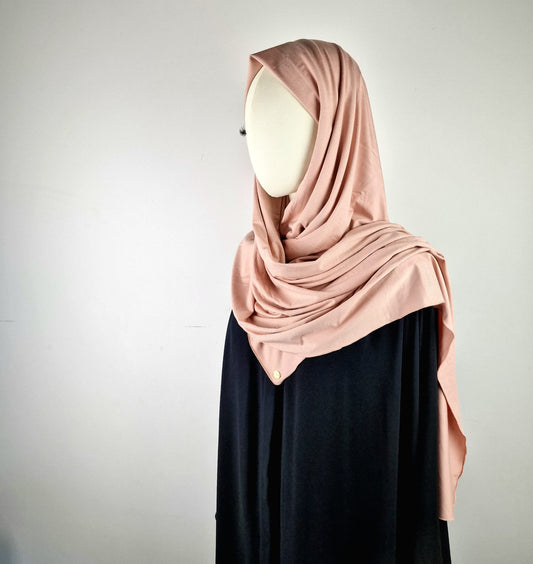 Hijab jersey premium 100% bambou pink nude